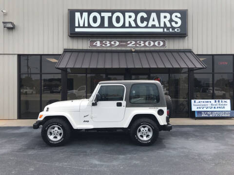 2003 Jeep Wrangler for sale at MotorCars LLC in Wellford SC