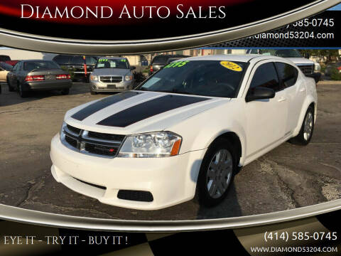 2012 Dodge Avenger for sale at DIAMOND AUTO SALES LLC in Milwaukee WI