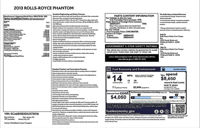 2013 Rolls-Royce Phantom