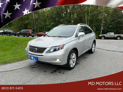 2011 Lexus RX 450h for sale at MD Motors LLC in Williston VT