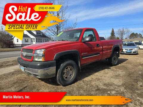 2003 Chevrolet Silverado 2500HD for sale at Martin Motors, Inc. in Chisholm MN