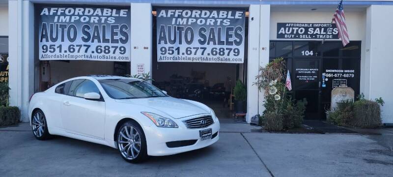 2009 Infiniti G37 Coupe for sale at Affordable Imports Auto Sales in Murrieta CA