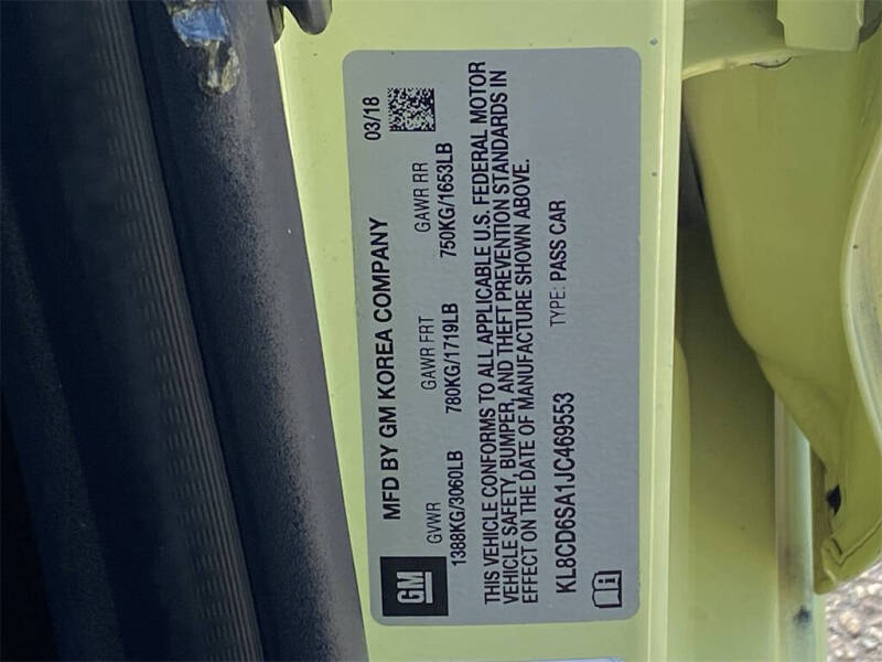 2018 Chevrolet Spark 1LT CVT