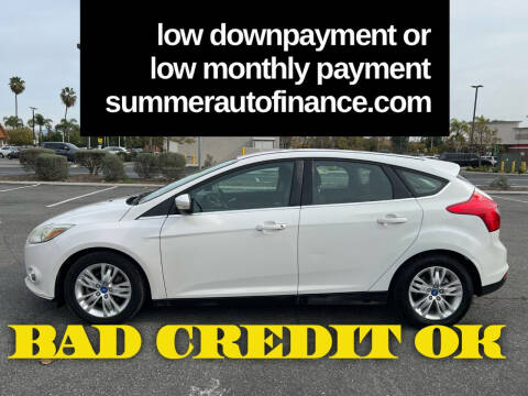 2012 Ford Focus for sale at SUMMER AUTO FINANCE in Costa Mesa CA