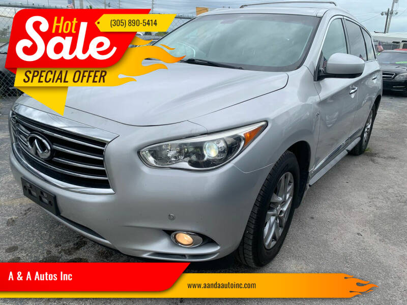 2014 Infiniti QX60 for sale at A & A Autos Inc in Homestead FL