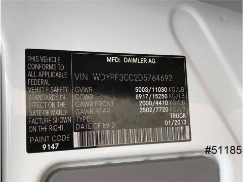 2013 Freightliner Sprinter 3500