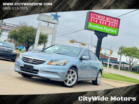 2011 Honda Accord for sale at CityWide Motors in Garland TX