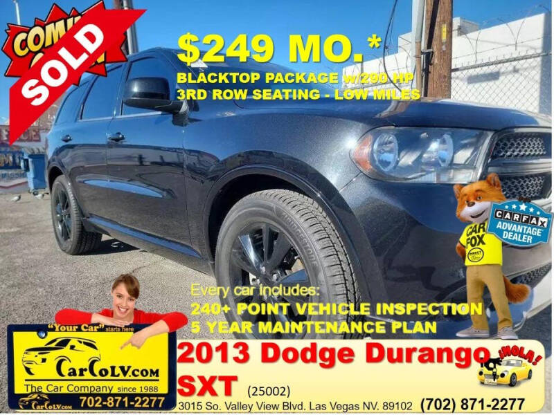 2013 Dodge Durango for sale at The Car Company - 249 monthly payments in Las Vegas NV