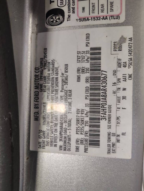 2010 Ford Fusion SEL