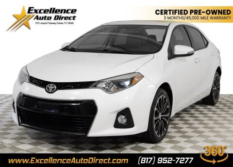 2015 Toyota Corolla for sale at Excellence Auto Direct in Euless TX
