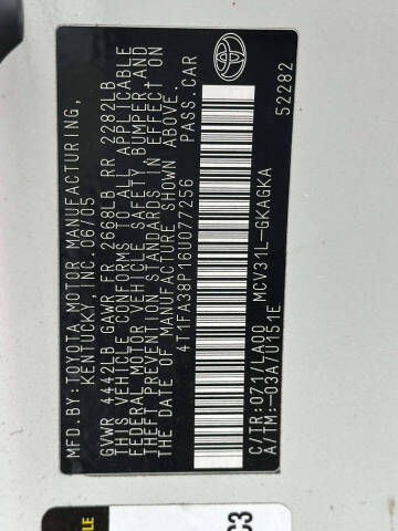 2006 Toyota Camry Solara SLE V6