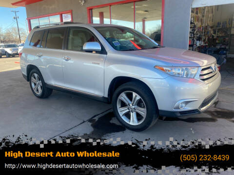 2013 Toyota Highlander for sale at High Desert Auto Wholesale in Albuquerque NM