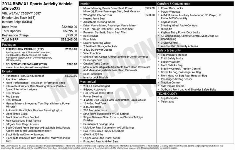 2014 BMW X1 xDrive28i