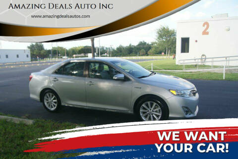 2012 Toyota Camry Hybrid for sale at Amazing Deals Auto Inc in Land O Lakes FL