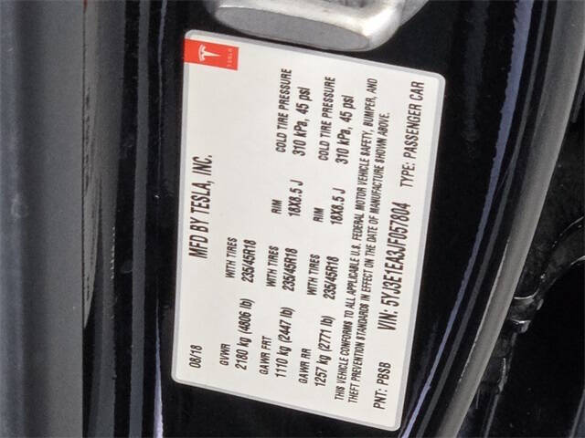 2018 Tesla Model 3 Long Range