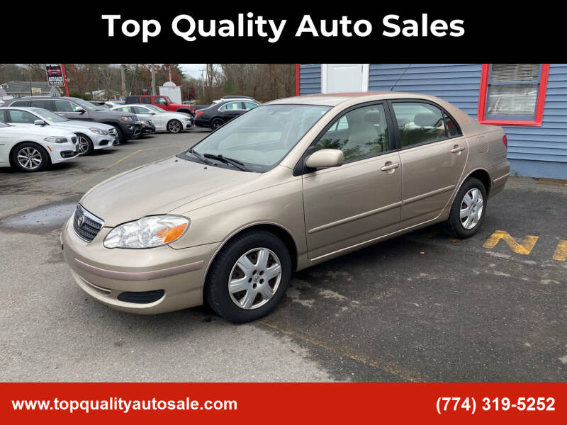 2008 Toyota Corolla for sale at Top Quality Auto Sales in Westport MA