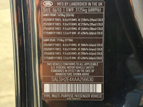 2010 Land Rover Range Rover Sport Supercharged