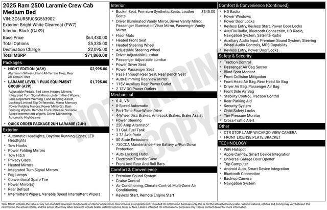 2025 RAM 2500 Laramie