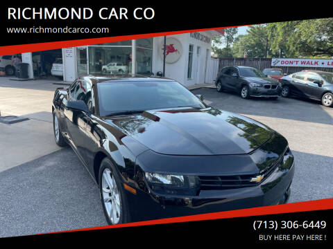 2014 Chevrolet Camaro for sale at RICHMOND CAR CO in Richmond TX