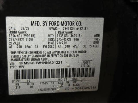 2022 Ford Explorer Hybrid Platinum