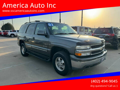 2002 Chevrolet Tahoe for sale at America Auto Inc in South Sioux City NE