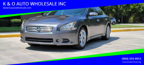 2013 Nissan Maxima for sale at K & O AUTO WHOLESALE INC in Jacksonville FL