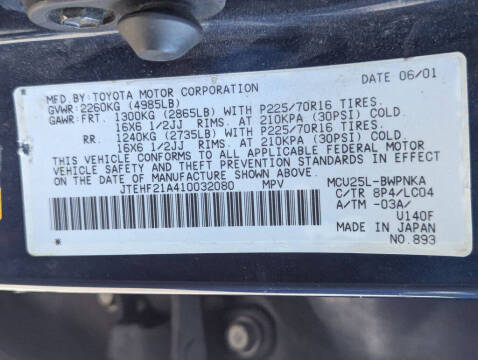 2001 Toyota Highlander