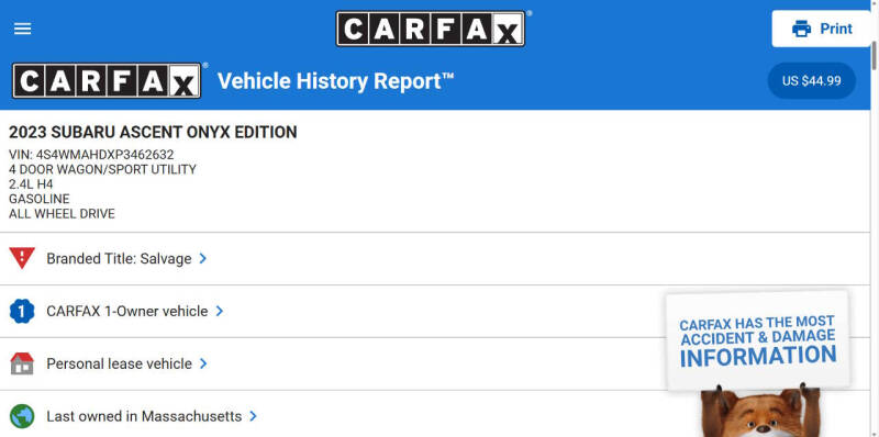 2023 Subaru Ascent Onyx Edition
