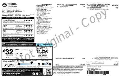 2021 Toyota Camry SE