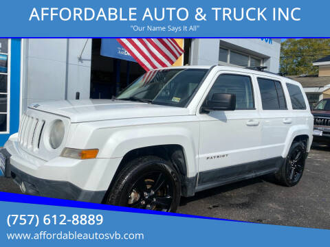 2012 Jeep Patriot for sale at AFFORDABLE AUTO & TRUCK INC in Virginia Beach VA