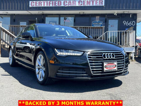 2016 Audi A7 for sale at CERTIFIED CAR CENTER in Fairfax VA