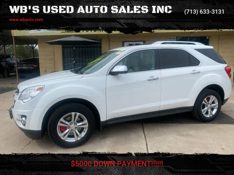 2013 Chevrolet Equinox for sale at WB'S USED AUTO SALES INC in Houston TX