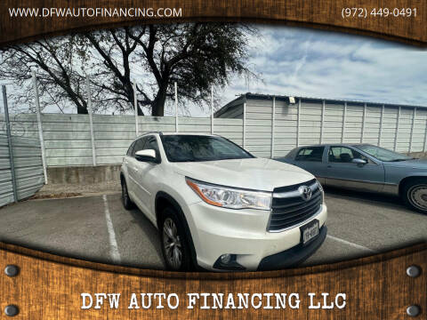 2015 Toyota Highlander for sale at Bad Credit Call Fadi in Dallas TX