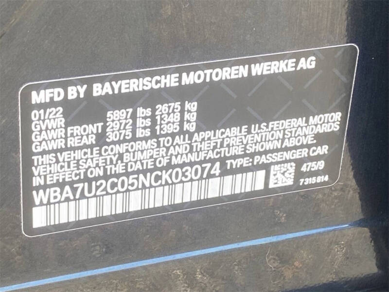 2022 BMW 7 Series 750i xDrive