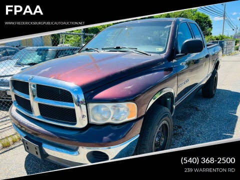 2005 Dodge Ram 1500 for sale at FPAA in Fredericksburg VA