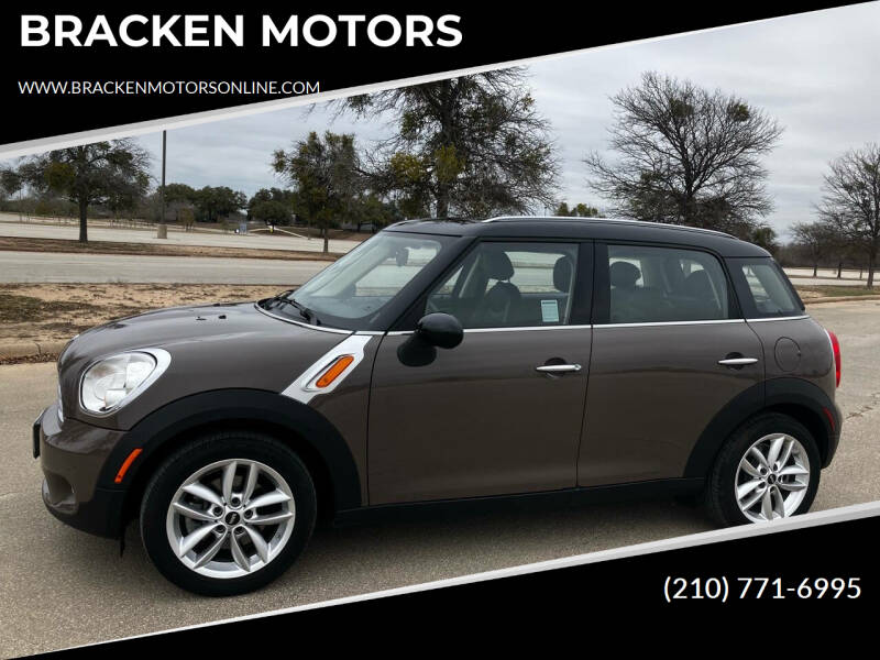 2012 MINI Cooper Countryman for sale at BRACKEN MOTORS in San Antonio TX