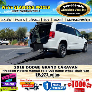 2018 Dodge Grand Caravan for sale at Wheelchair Vans Inc in Laguna Hills CA