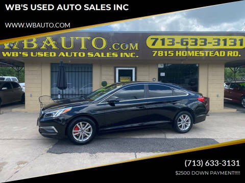 2015 Hyundai Sonata for sale at WB'S USED AUTO SALES INC in Houston TX