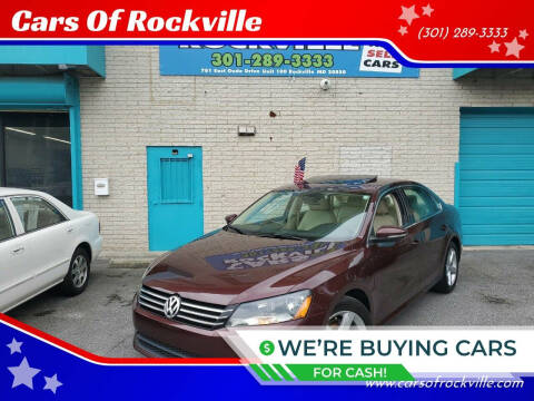 2012 Volkswagen Passat for sale at Cars Of Rockville in Rockville MD