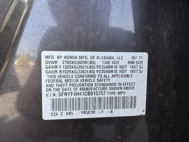 2012 Honda Pilot EX