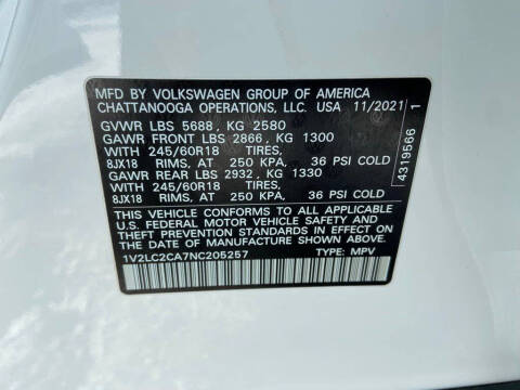 2022 Volkswagen Atlas Cross Sport SE 4Motion