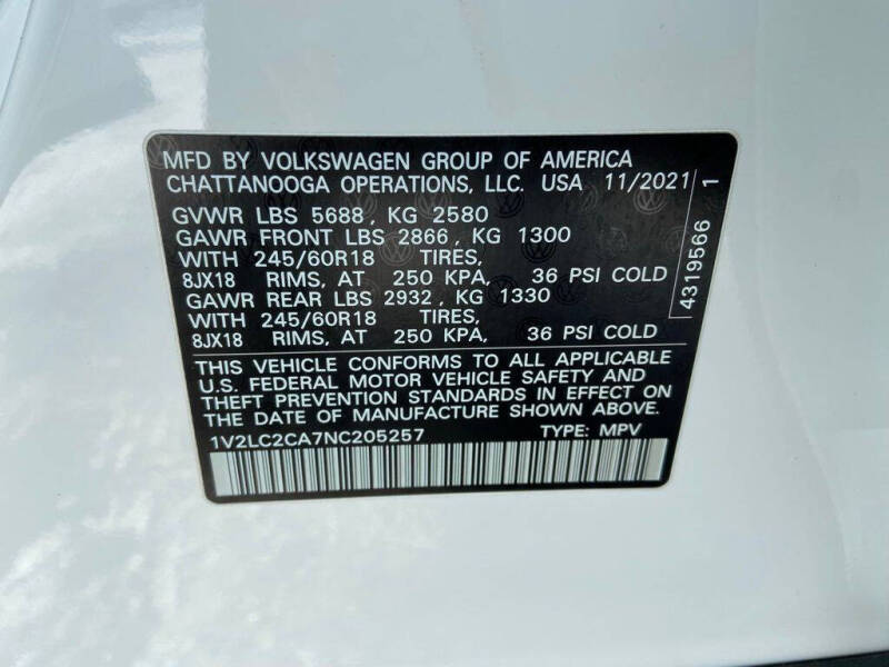 2022 Volkswagen Atlas Cross Sport SE 4Motion