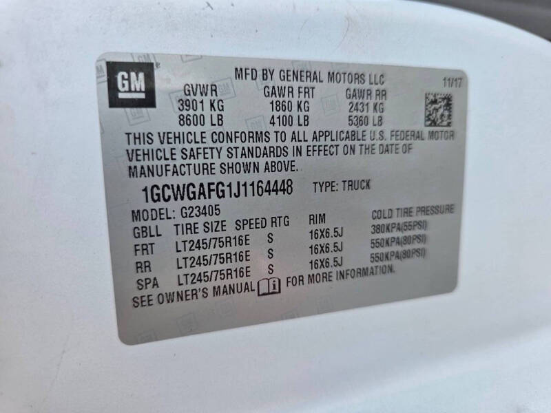 2018 Chevrolet Express 2500