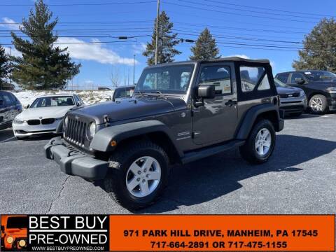 2014 Jeep Wrangler for sale at Best Buy Pre-Owned in Manheim PA