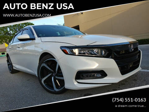 2019 Honda Accord for sale at AUTO BENZ USA in Fort Lauderdale FL