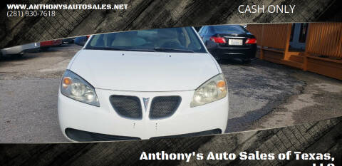 2009 Pontiac G6 for sale at Anthony's Auto Sales of Texas, LLC in La Porte TX
