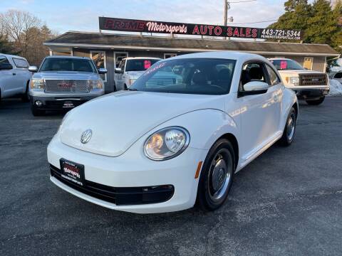 2013 Volkswagen Beetle for sale at Prime Motorsports LLC in Pasadena MD