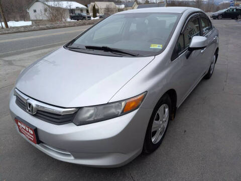 2012 Honda Civic for sale at AUTO CONNECTION LLC in Springfield VT