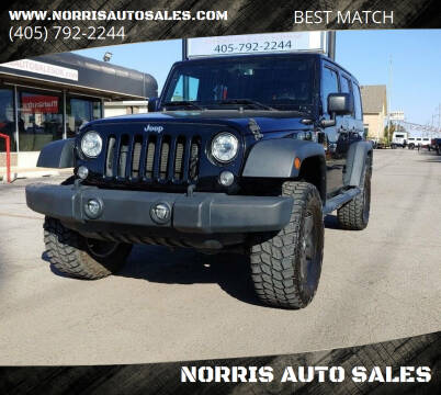 2017 Jeep Wrangler Unlimited for sale at NORRIS AUTO SALES in Edmond OK