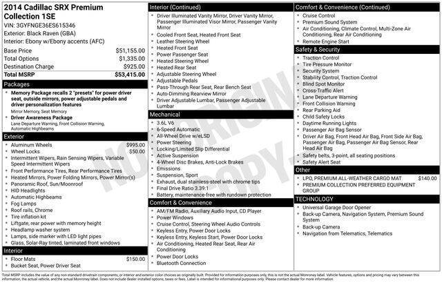 2014 Cadillac SRX Premium Collection